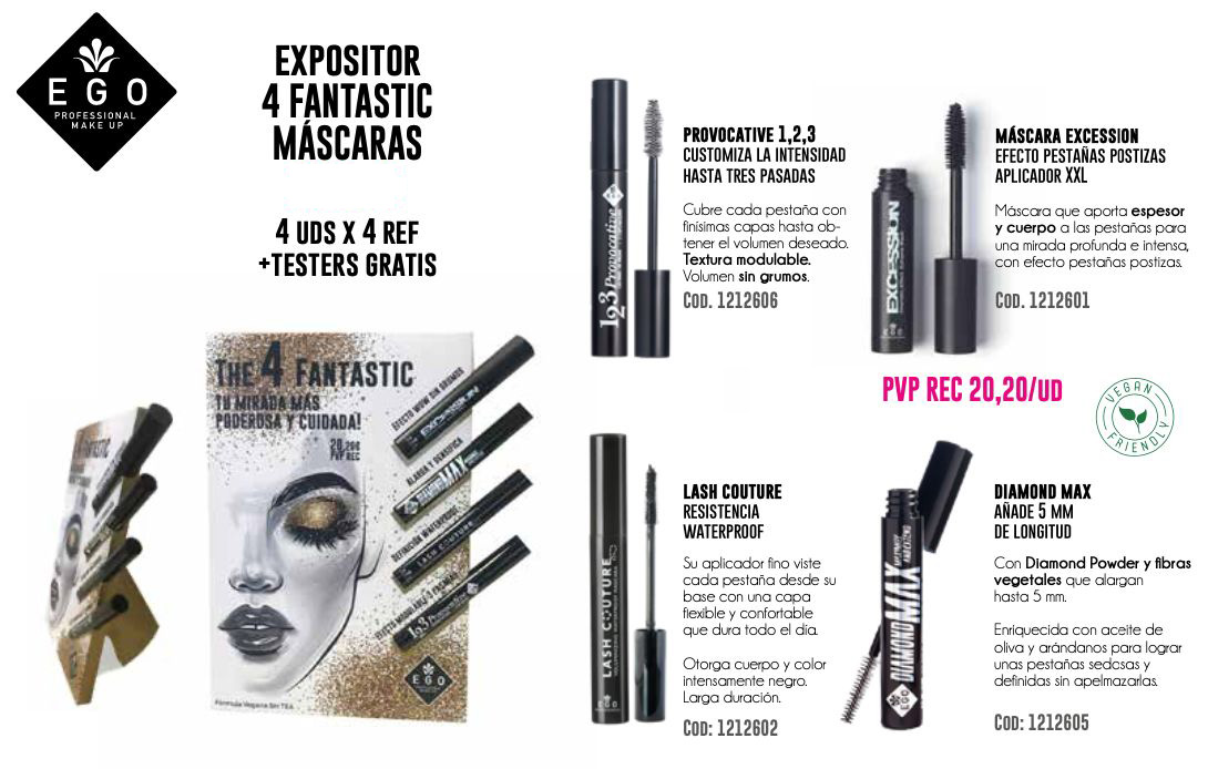 Expositor Máscaras de Pestañas
