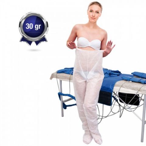 Pantalón Preso. 30g. Blanco talla/única XL 100 und